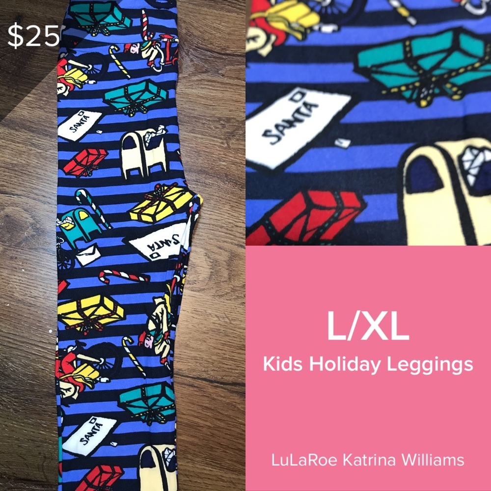 L/XL kids LuLaRoe Christmas leggings